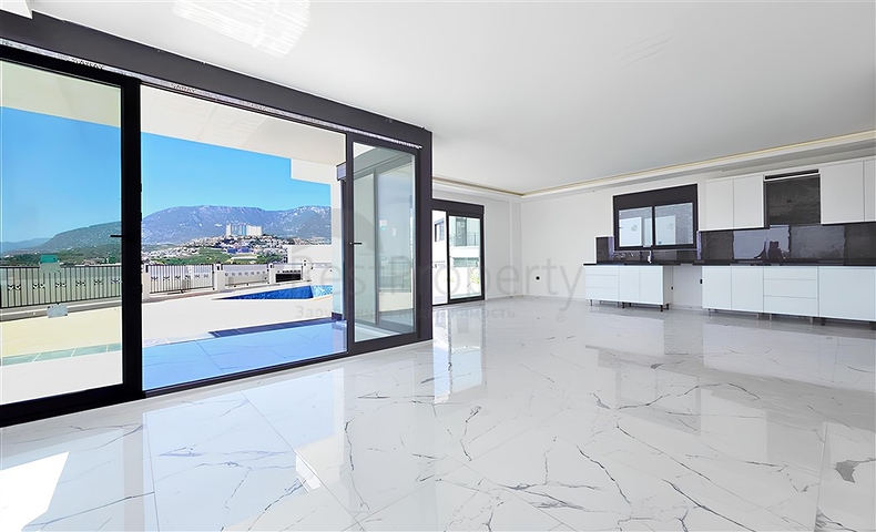 Розкішна вілла 4 + 1 з приватним басейном і видом на море в Каргиджаку