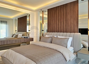 Сучасна вілла з панорамним видом на море в Аланьї