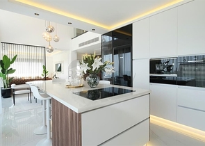 Сучасна вілла з панорамним видом на море в Аланьї