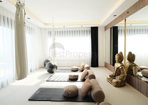 Сучасна вілла з панорамним видом на море в Аланьї