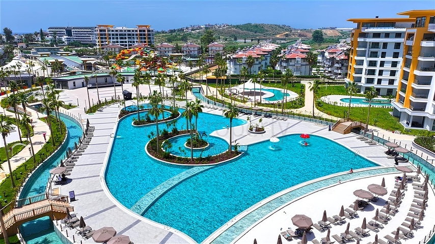 Розкішна квартира 3 + 1 з садом в елітному комплексі біля моря