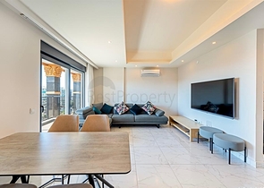 Простора мебльована квартира 3+1 в сучасному житловому комплексі в Авсалларі