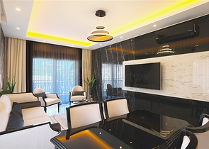 Просторий мебльований дуплекс з терасою і видом на море в сучасному житловому комплексі