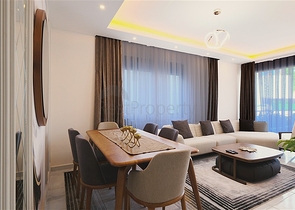 Просторий мебльований дуплекс з терасою і видом на море в сучасному житловому комплексі