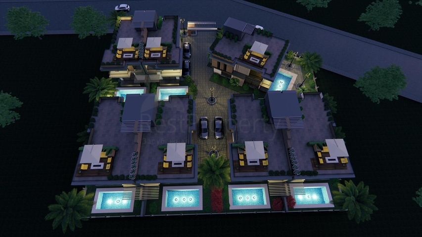 На продаж пропонуються вілли планування 4 + 1 в районі Дошемеалти - Анталія 