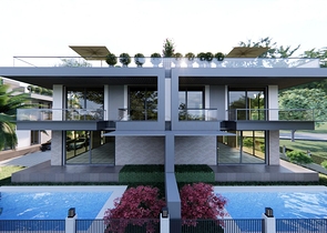 На продаж пропонуються вілли планування 4 + 1 в районі Дошемеалти - Анталія 