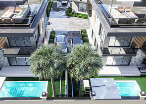 На продаж пропонуються вілли планування 4 + 1 в районі Дошемеалти - Анталія 