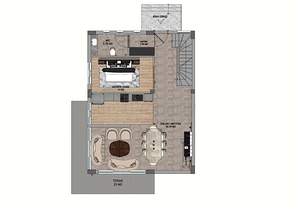 На продаж пропонуються вілли планування 4 + 1 в районі Дошемеалти - Анталія 