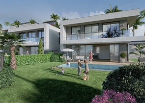 Сучасна вілла з панорамним видом на море в Каргиджаку