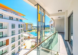 Сучасна квартира 2+1 в новому житловому комплексі біля моря в районі Тюрклер